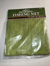 Luau Green FISH NET Beach Pool Pirate Party Tiki Bar Decoration-6x8 ft