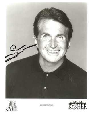 George Hamilton amerikanischer Schauspieler signed 10x8 s/w Promo Foto handsigniert