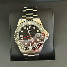 Steinhart Ocean One GMT Automatic Black Dial 39mm Steel Watch w/ Box Papers