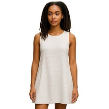 Alfred Sung White Eyelet Lace Shift A Line Dress Lined Sz 14 Classic Summer LWD