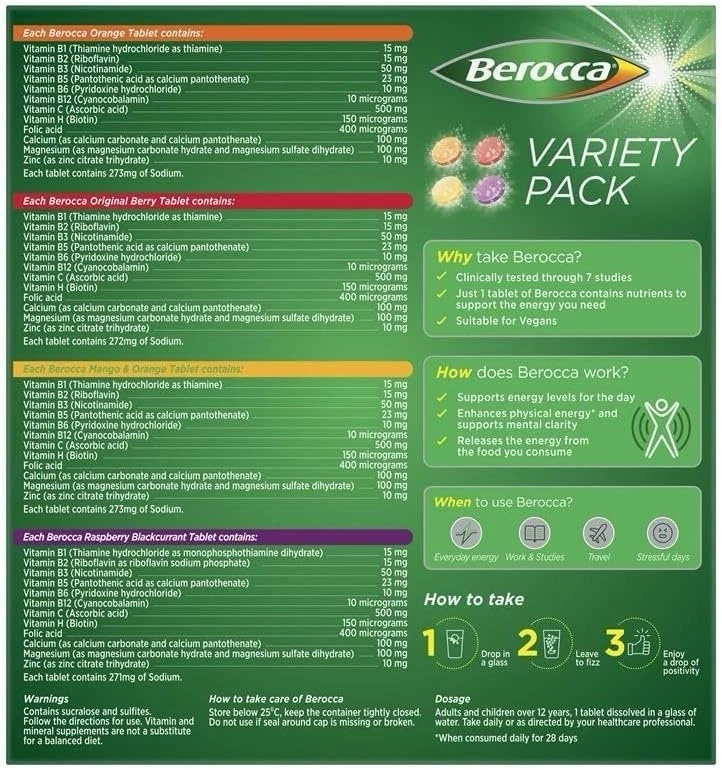 Paquete Variedad Energética Multivitamínico Diario con Vitamina Zinc Magnesio Foto 3 de 4