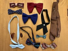 VTG 1950s 60s Men's Clip-On Bow Ties Lot of 10 Ormond Beau Brummell After Six