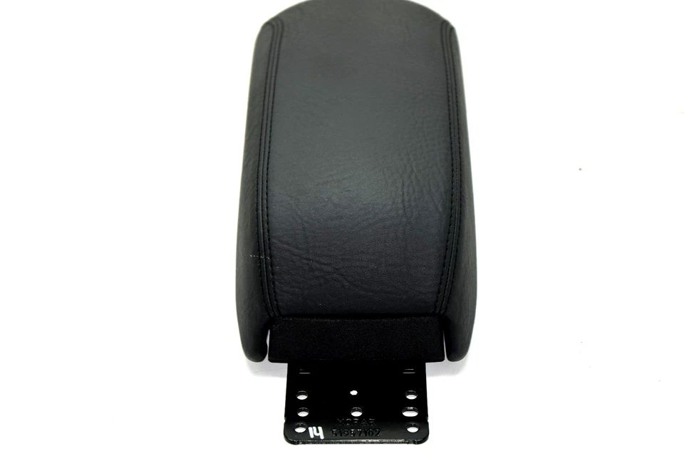 💎 Jeep Renegade 2015-2017 consola central cuero reposabrazos deslizante tapa OEM negro Foto 4 de 4