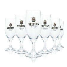 6x Veltins Glas 0,4l Bier Pokal Pilsener Tulpe Gl&auml;ser Brauerei Gastro Geeicht V+