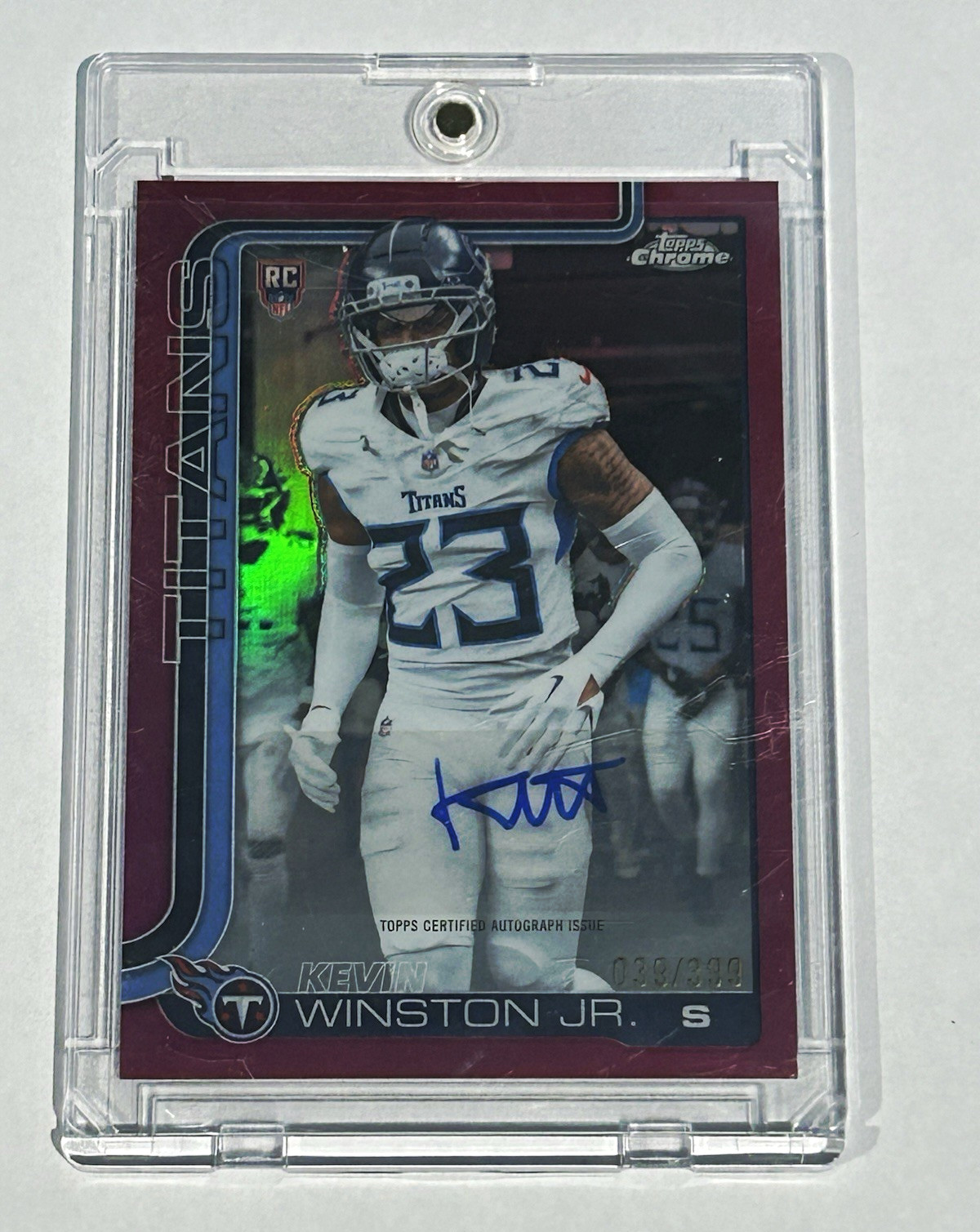 Kevin Winston Topps Chrome Rookies Autograph #KW Base