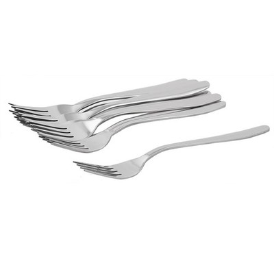 10 Set Dinner Forks Stainless Steel 7.5'' Fruit Dessert Steak Fork Tableware