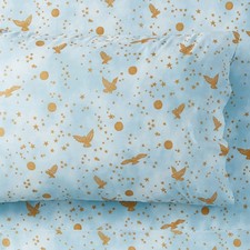 Pottery Barn Harry Potter Enchanted Night Sky FULL Sheet Set of 4 Mystic Mint