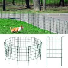 35ft Green Garden Fence for Dog Pet, Easy Assembly Decorative Fencing Rustpro...