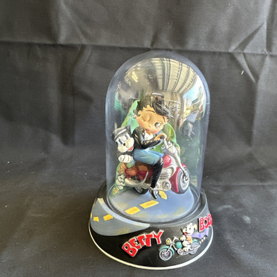 1997 LIMITED EDITION BETTY BOOP BORN TO BE BOOP FIGURINE w/ DOME GLASS ~ 4.5''