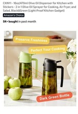 Teobpack Olive Oil Dispensers For Kitchen With Stickers