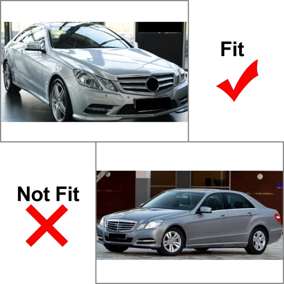 GTR Style Front Bumper Hood Radiator Grille For Benz E Class W207 2009-2013 - Image 3 of 4