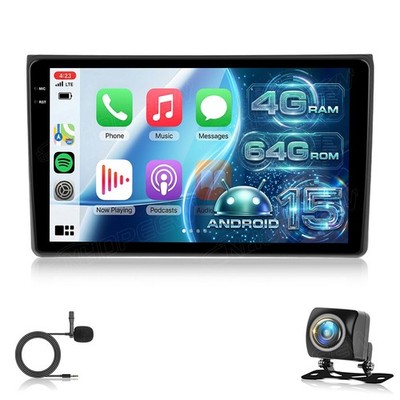 4+64GB Für Audi A4 S4 RS4 B6 B7 SEAT EXEO CarPlay Autoradio Android 15 GPS WiFi