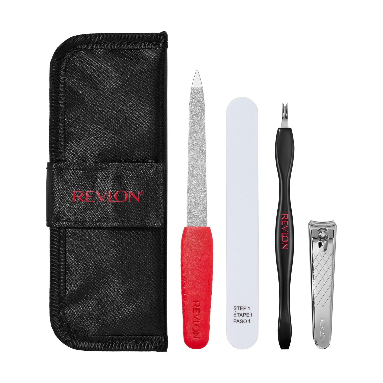 Revlon Manicure Kit with Nail File Cuticle Trimmer Clipper and Buffer-image
