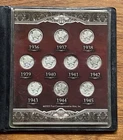 1936–1945 Mercury Dime Set – 10 Coins, WWII Era, 90% Silver, Last Years of Issue
