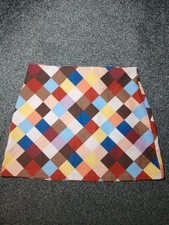 Cider Multicolor Geometric Mini Skirt Size 8 Checked Diamond Harlequin Plaid