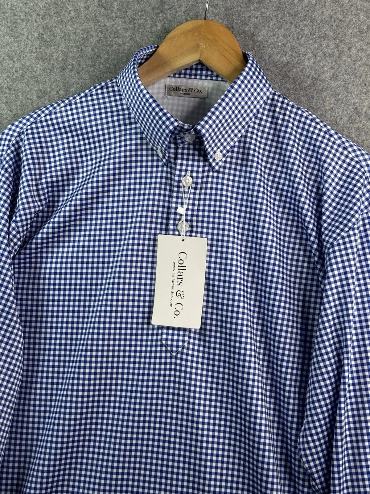 Collars & Co Blue Gingham Long Sleeve Dress Collar Polo Shirt Mens Medium NEW
Opens in a new window