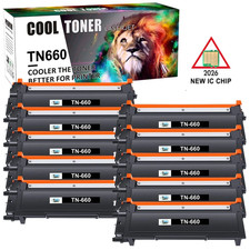 10PK TN660 Toner Cartridge for Brother TN-630 MFC-L2700DW HL-L2300D DCP-L2540DW