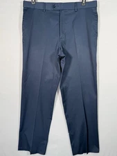 Perry Ellis Portfolio Men’s Flex Stretch Classic Fit Navy Blue Dress Pants 34x32