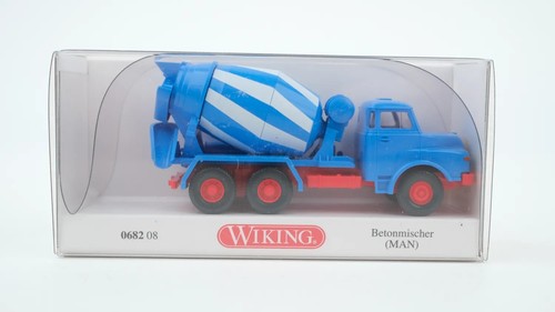 *Wiking H0 1/87 068208 MAN hormigonera - azul/blanco - embalaje original NUEVO | Condition: Gebraucht