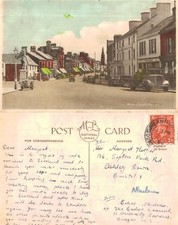 Vintage Postcard - High Street Annan Scotland Shopfronts 1950 POSTED