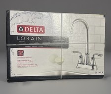 Delta Lorain Chrome Double Handle Bar and Prep Kitchen Faucet