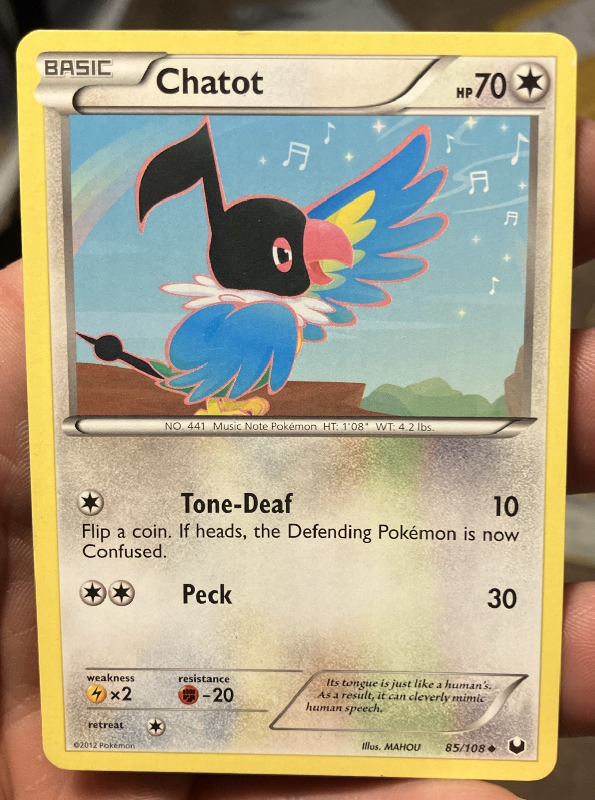 Pokemon - Chatot #85/108 - Dark Explorers Uncommon