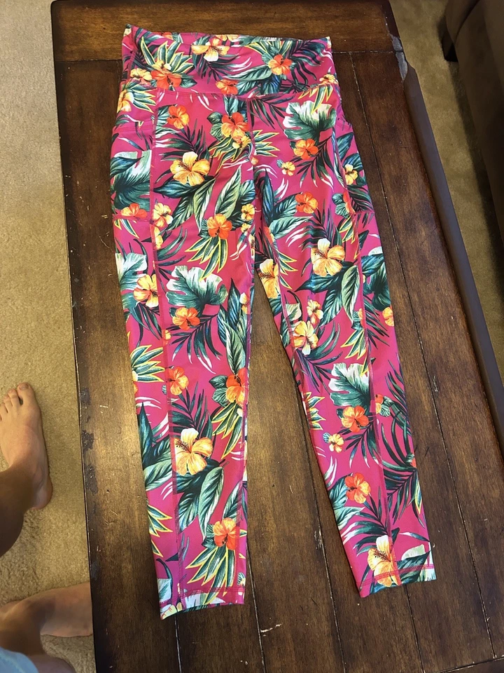 Lote de 2 Leggings Atléticos Ideology Para Mujer Talla S Estampado Floral Yoga  Foto 2 de 4