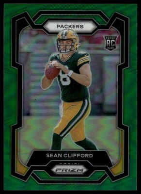 2023 Panini Prizm Sean Clifford #338 Green Green Bay Packers