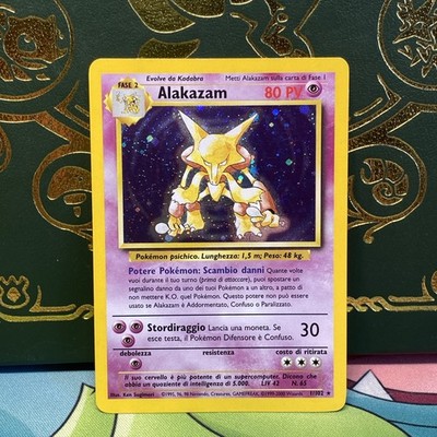 Alakazam 1/102 - Rare Holo - Pokemon TCG Base Set ITALIAN MP | eBay