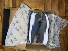 Under Armour Men's UA Charged Assert 10 Running Shoes Grey/Blue - Size 10.5 NEW