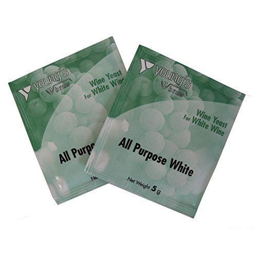 All Purpose White Wine Yeast 2 x 5g Sachets Youngs Homebrew