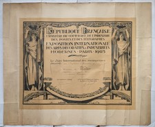 Honorary Diploma awarded to Mr Amalric WALTER - INTERNATIONAL EXHIBITION 1925