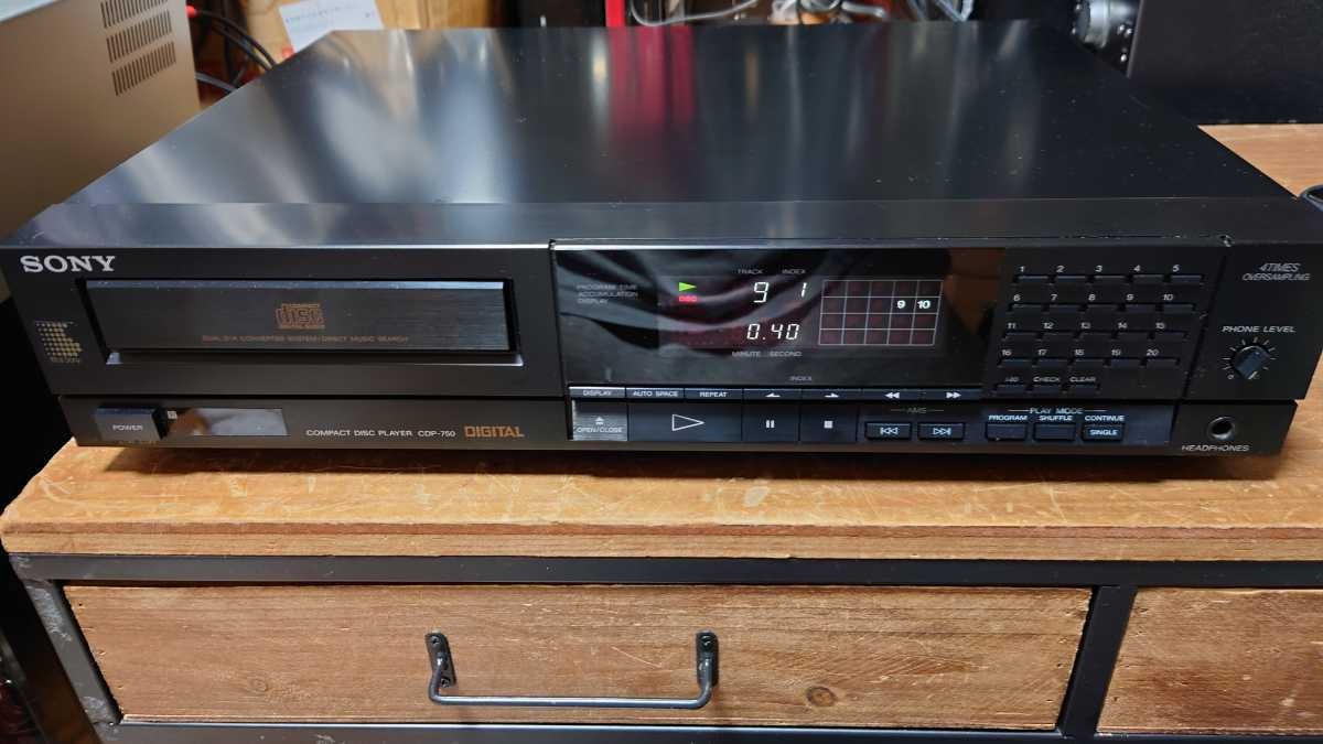【完動品】音響機器 CDデッキ CDプレーヤー SONY CDP-750ソニー Sony Cdp-750 Vintage Compact Disc CD Player for sale online