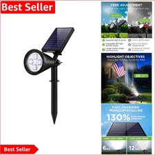 Versatile Solar Landscape Spotlights with Adjustable Light & Panel - Cool White