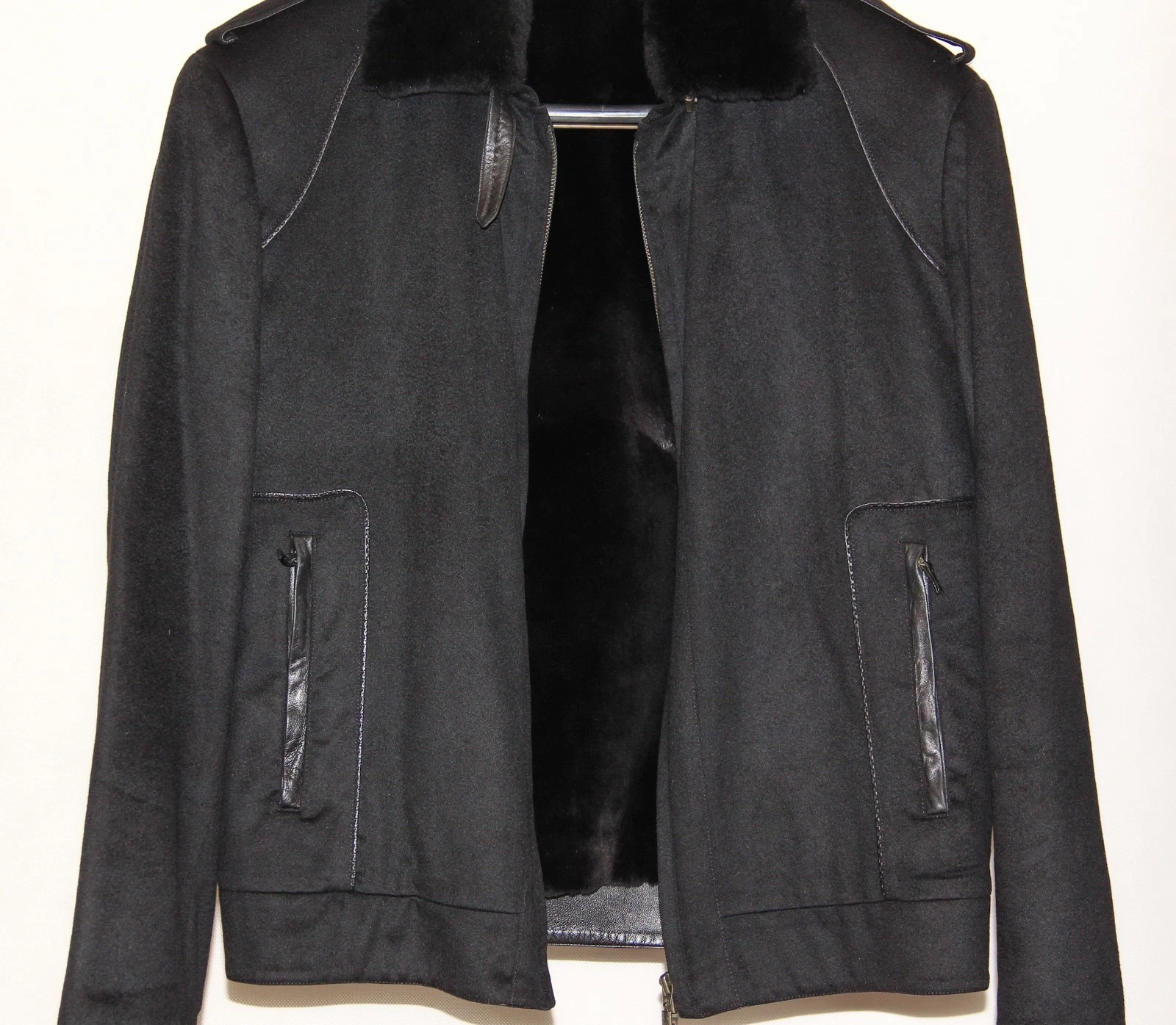 $12.995 Brioni 100% Pure Cashmere nutria fur jacket. Size 50 image 3