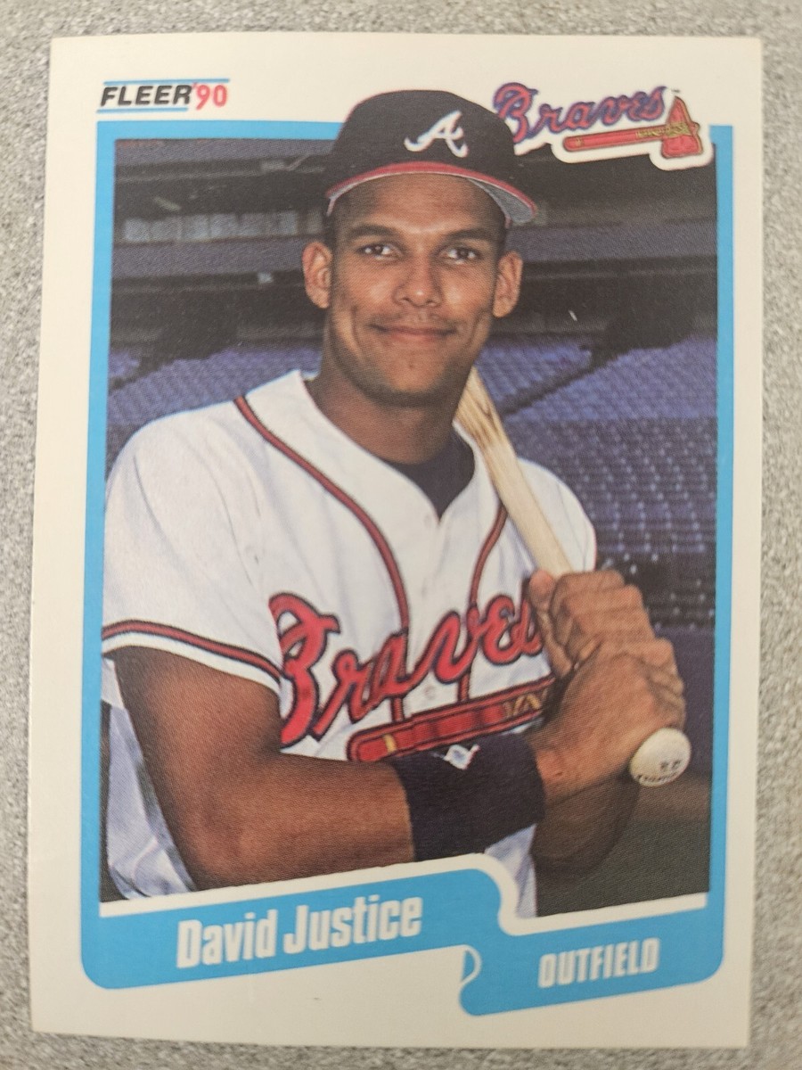 1990 Fleer David Dave Justice #586 Rookie Baseball Card RC Atlanta