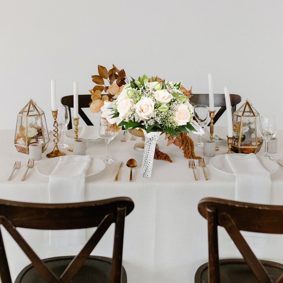 White Lace Bouquet Holders Artificial Flower Wedding Foam Floral