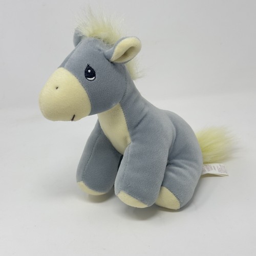 Vintage Precious Moments Tender Tails Donkey 7" Gray Stuffed Plush 1998 AS IS