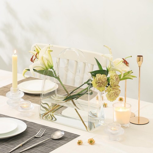 Purse Vase, Bag Vase for Flowers, Clear Acrylic Vase, Modern Flower Vase, Aes... - Picture 3 of 8