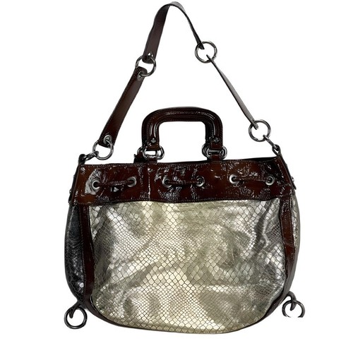 FRANCESCO BIASIA Women's Handbag Ombre Woven Leather Satchel Hobo Purse - Picture 3 of 20