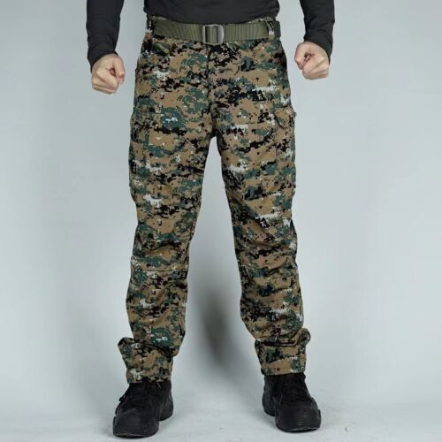 Men's Work Cargo Pants Tactical Combat Pants Outdoor Hiking Waterproof Trousers - Picture 28 of 28