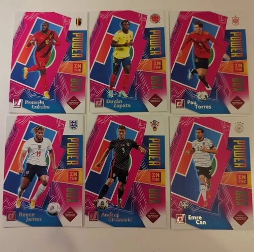 2021-22 Panini Donruss Road to Qatar Power In The Box insert lot Lukaku Torres 
