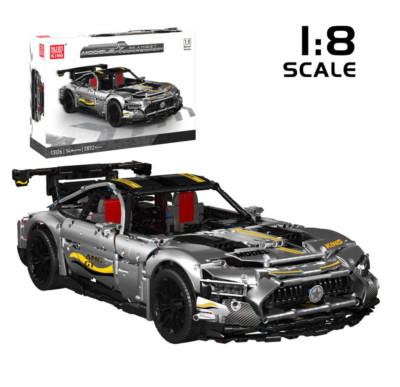 Mould King 13126 Silver Racing Sport Car Remote Control Building Blocks Toy MOC