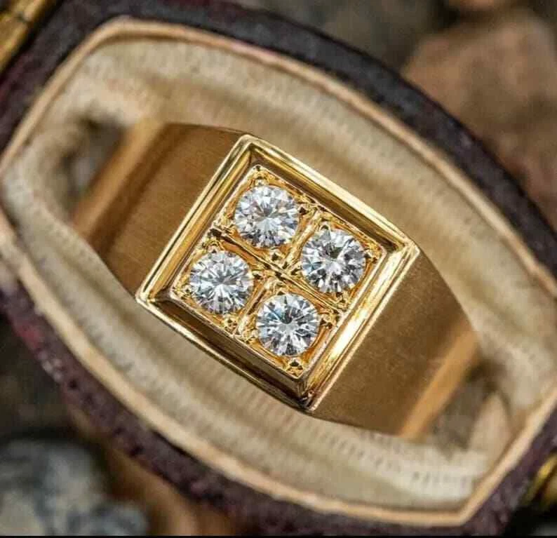 Mens simulated store diamond rings