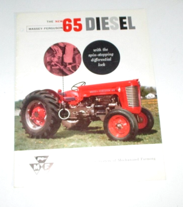 Massey Ferguson MF 65 Diesel Tractor Sales Brochure Literature Advertising Ad