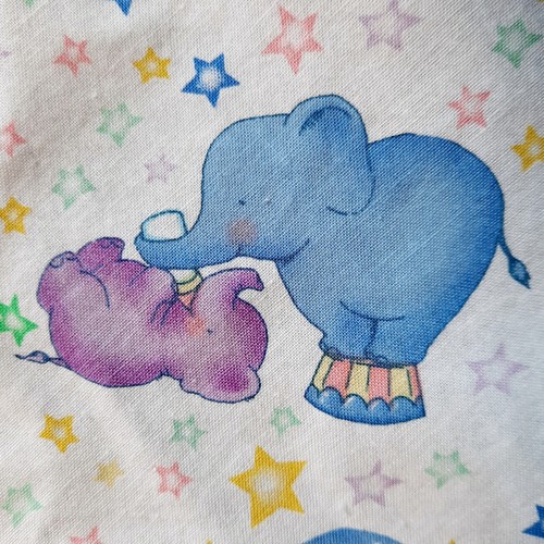 Kathy Heck Baby Love Fabric 43" x 60" Adult and Baby Animals Hearts and Stars - Picture 6 of 10