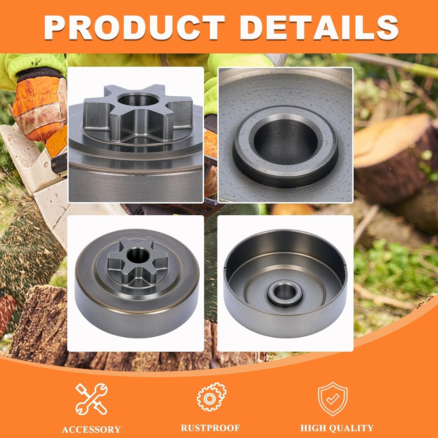 3/8 Spur Sprocket Clutch Drum for Echo CS-310 CS-352 CS-353ES 305S 340S Chainsaw