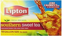 Lipton Southern Sweet Tea, Gallon-size Tea Bags, 18-count, New, Free Shipping on sale Lipton Southern Sweet Tea, Gallon-size Tea Bags, 18-count, New, Free Shipping on sale