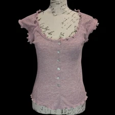 NWT Davi & Dani Pink Ruffled Women's Top