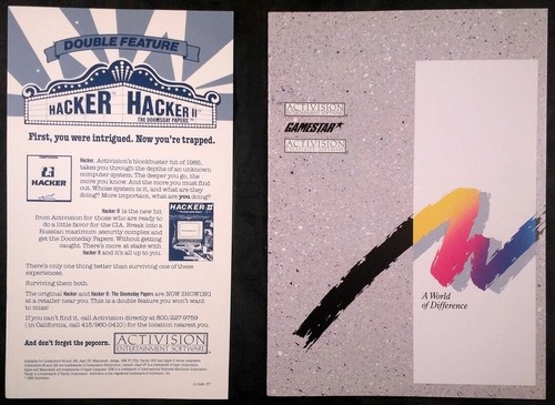 Hacker II: The Doomsday Papers - Apple II - Activision 1986 - Completo di scatola - Foto 7 di 9